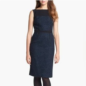 Tory Burch Sloan Dress Blue Black Tweed size 6
